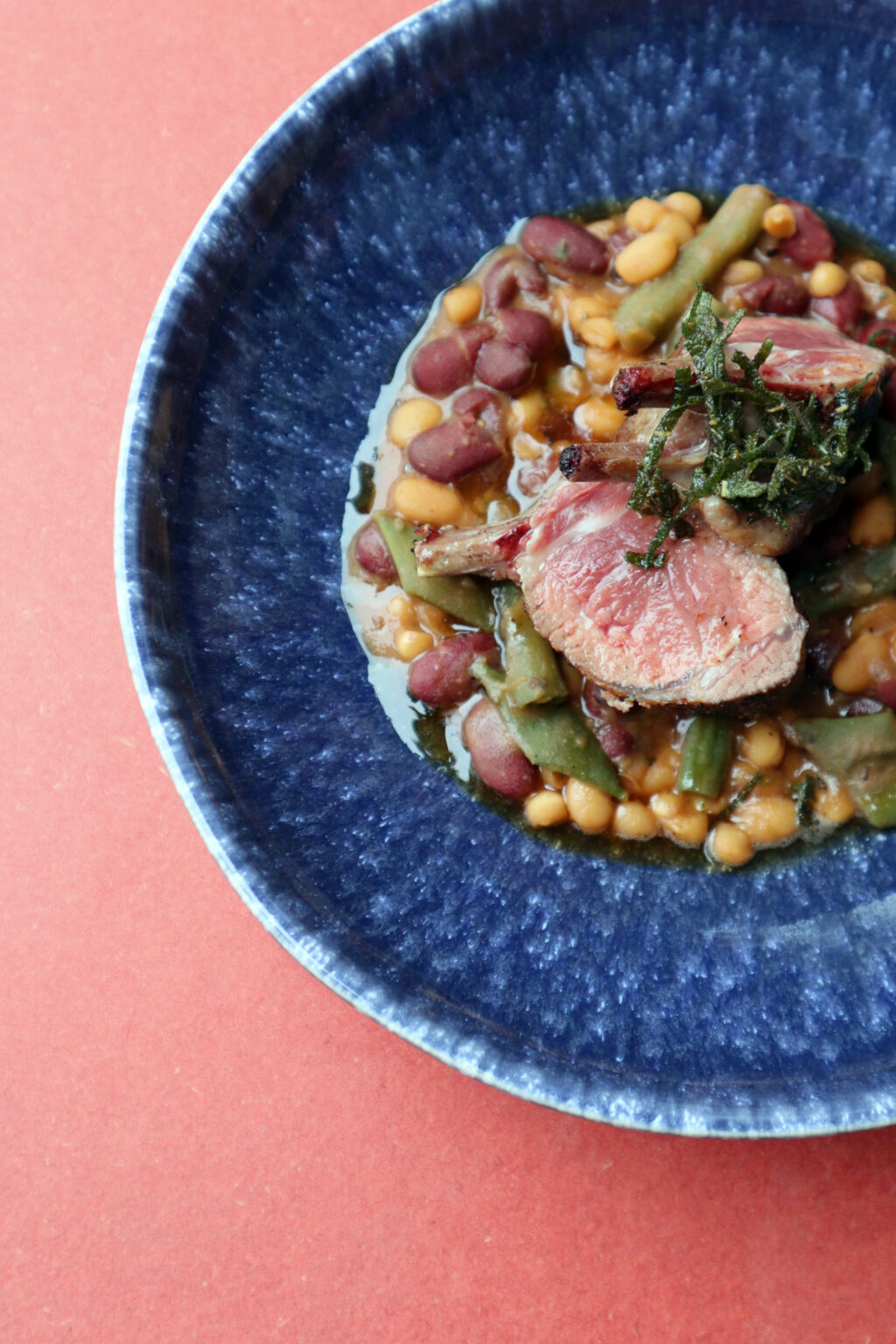 Lamm auf dreierlei Bohnen - Le Saucier - Lammrezepte